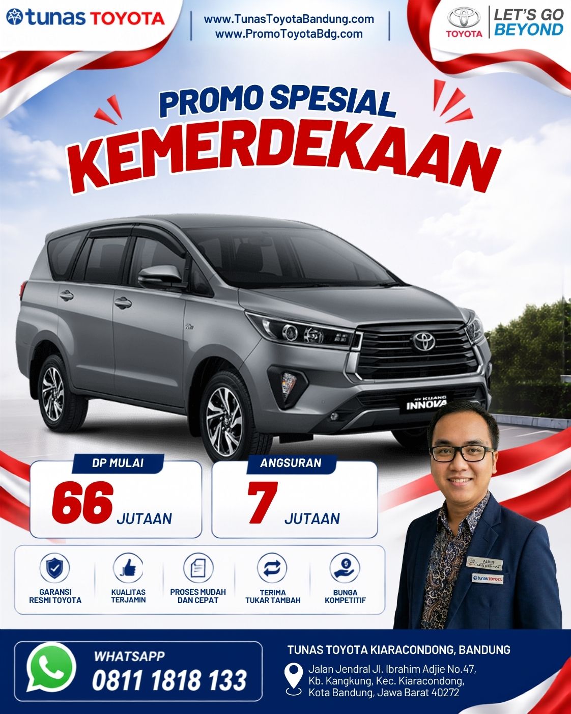 promo toyota innova reborn dp 66 juta spesial kemerdekaan agustus 2026 - dealer tunas toyota bandung kiara condong