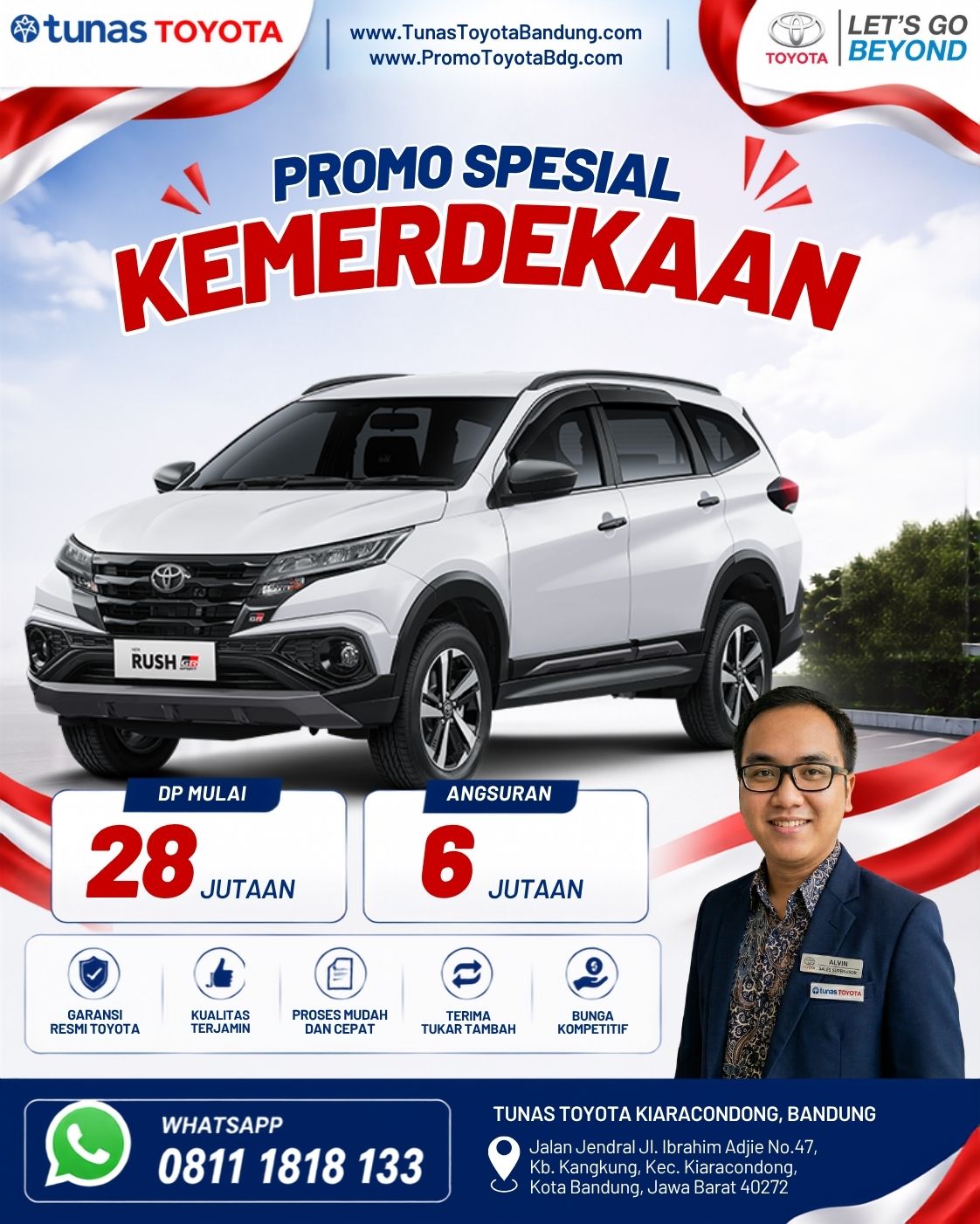 promo toyota rush dp 28 juta spesial kemerdekaan agustus 2026 - dealer tunas toyota bandung kiara condong