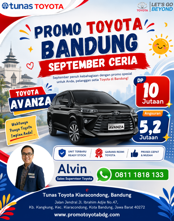 PROMO TOYOTA AVANZA DP 10 JUTAAN SEPTEMBER - DEALER TUNAS TOYOTA KIARACONDONG BANDUNG