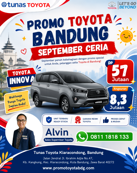 PROMO TOYOTA INNOVA REBORDN DP 57 JUTAAN SEPTEMBER - DEALER TUNAS TOYOTA KIARACONDONG BANDUNG